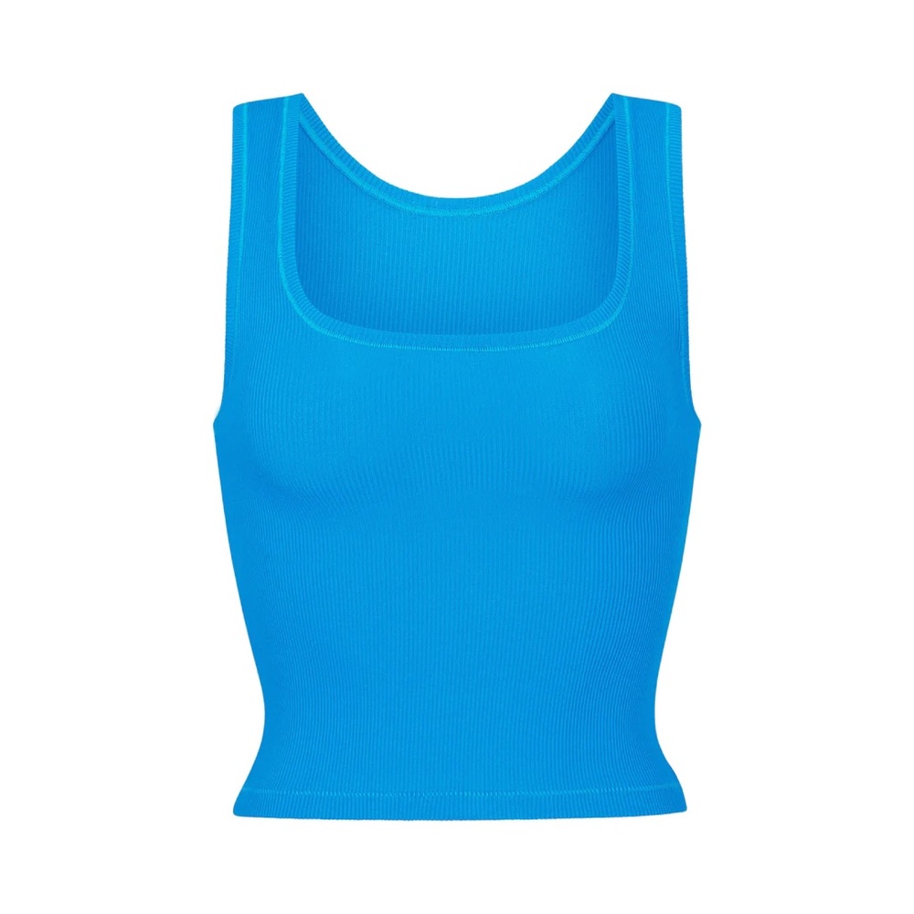 NWT Skims Cotton Rib Tank Mykonos